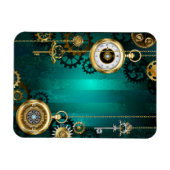 Steampunk Jewelry Watch, wir haben Green Backgroun Magnet (Horizontal)