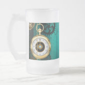 Steampunk Jewelry Watch, wir haben Green Backgroun Mattglas Bierglas (Links)