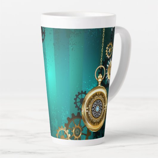 Steampunk Jewelry Watch, wir haben Green Backgroun Milchtasse (Rechte Ecke)