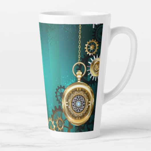Steampunk Jewelry Watch, wir haben Green Backgroun Milchtasse (Rechts)