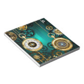 Steampunk Jewelry Watch, wir haben Green Backgroun Notizblock (angewinkelt)