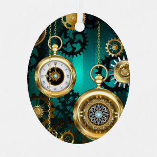 Steampunk Jewelry Watch, wir haben Green Backgroun Ornament Aus Metall