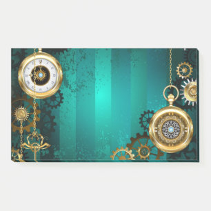Steampunk Jewelry Watch, wir haben Green Backgroun Post-it Klebezettel