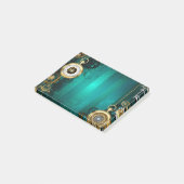 Steampunk Jewelry Watch, wir haben Green Backgroun Post-it Klebezettel (angewinkelt)