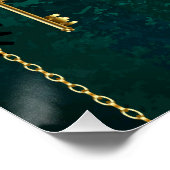 Steampunk Jewelry Watch, wir haben Green Backgroun Poster (Ecke)