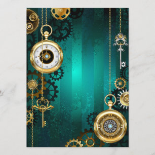 Steampunk Jewelry Watch, wir haben Green Backgroun Programm