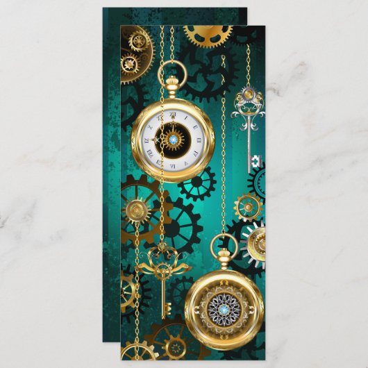 Steampunk Jewelry Watch, wir haben Green Backgroun Programm (Vorne/Hinten)