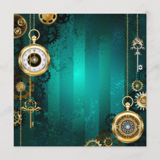 Steampunk Jewelry Watch, wir haben Green Backgroun Programm (Vorderseite)