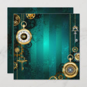 Steampunk Jewelry Watch, wir haben Green Backgroun Programm (Vorne/Hinten)