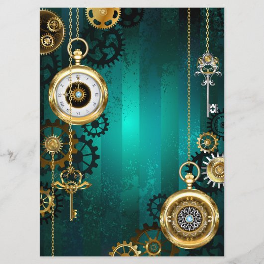 Steampunk Jewelry Watch, wir haben Green Backgroun Programm (Vorderseite)