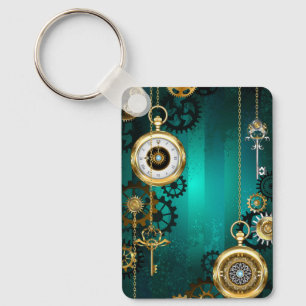 Steampunk Jewelry Watch, wir haben Green Backgroun Schlüsselanhänger