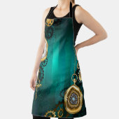 Steampunk Jewelry Watch, wir haben Green Backgroun Schürze (InSitu)