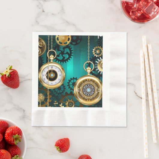 Steampunk Jewelry Watch, wir haben Green Backgroun Serviette (Beispiel)