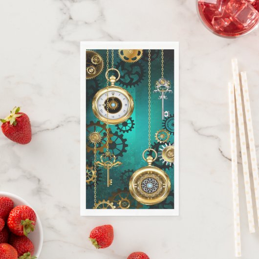 Steampunk Jewelry Watch, wir haben Green Backgroun Serviette (Beispiel)
