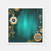 Steampunk Jewelry Watch, wir haben Green Backgroun Serviette (Vorderseite)