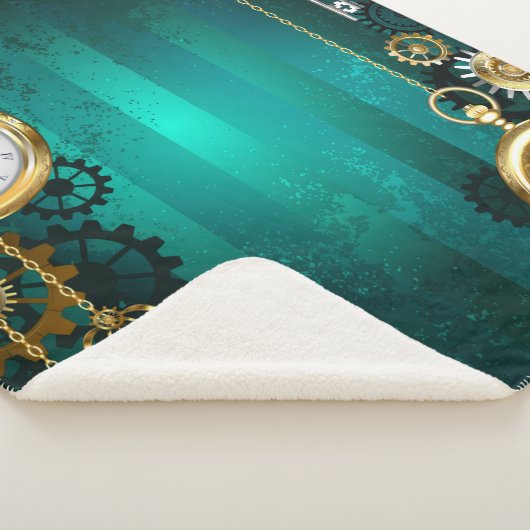 Steampunk Jewelry Watch, wir haben Green Backgroun Sherpadecke (3/4)