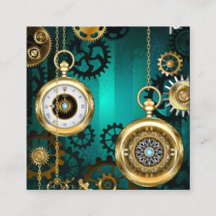Steampunk Jewelry Watch, wir haben Green Backgroun Telefonnummerkarte