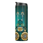 Steampunk Jewelry Watch, wir haben Green Backgroun Thermosbecher (Nach rechts gedreht)