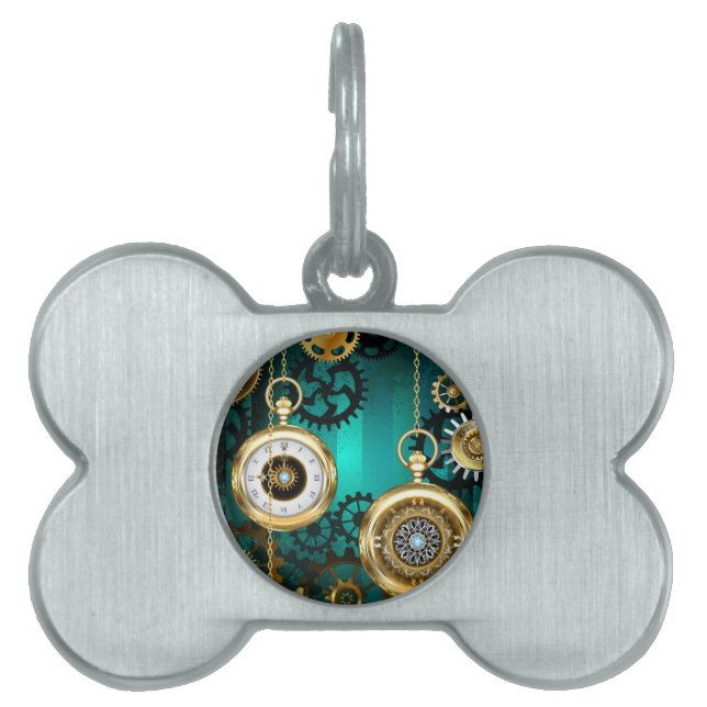 Steampunk Jewelry Watch, wir haben Green Backgroun Tiermarke (Vorderseite)