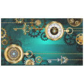 Steampunk Jewelry Watch, wir haben Green Backgroun Tischdecke (Vorderseite (Horizontal))