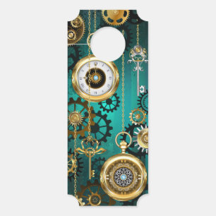 Steampunk Jewelry Watch, wir haben Green Backgroun Türanhänger