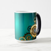 Steampunk Jewelry Watch, wir haben Green Backgroun Verwandlungstasse (VorderseiteRechts)