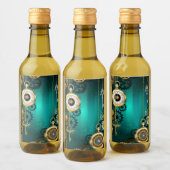 Steampunk Jewelry Watch, wir haben Green Backgroun Weinetikett (Flaschen)