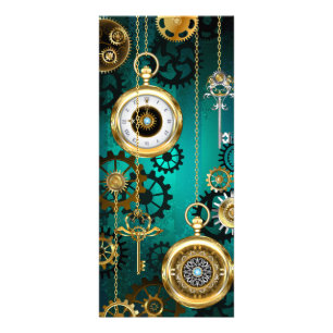 Steampunk Jewelry Watch, wir haben Green Backgroun Werbekarte