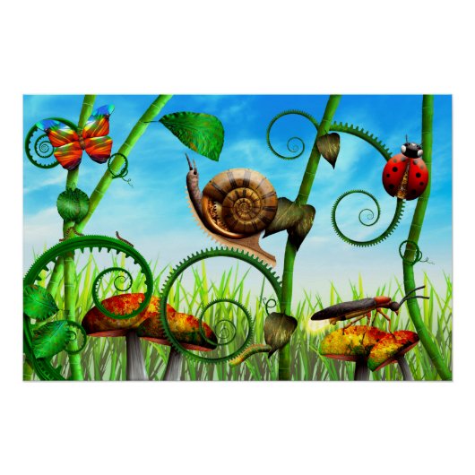 Steampunk - Käfer - Evolution braucht Zeit Poster (Vorderseite)