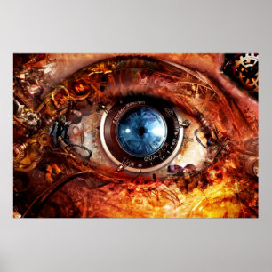 Steampunk-Kameraauge Poster