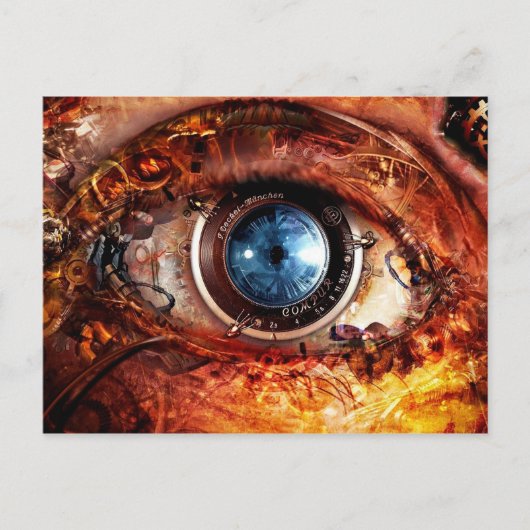 Steampunk-Kameraauge Postkarte (Vorderseite)