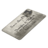 Steampunk Karneval Top Hat Hochzeit speichern das Magnet (Linke Seite)