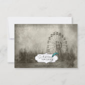 Steampunk Karneval Top Hat Hochzeit speichern das  Save The Date (Rückseite)