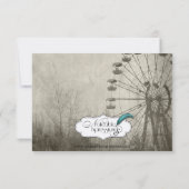 Steampunk-Karneval-Top-Hochzeitsempfehlung Einladung (Rückseite)