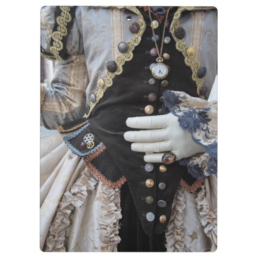 Steampunk, Karneval, Venedig Klemmbrett (Rückseite)