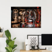 Steampunk - Karo der Messgeräte Poster (Heimbüro)