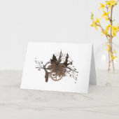 Steampunk Karte (Gelbe Blume)