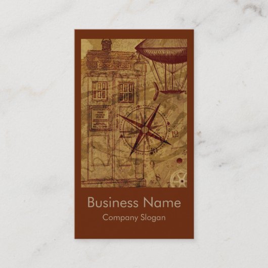 Steampunk Karten-Entwurf Visitenkarte (Vorderseite)