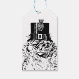 Steampunk Kat Kitty in einem Top Hat Geschenkanhänger