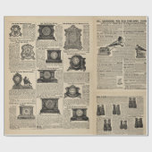 Steampunk-Katalogseiten Geschenkpapier (Flach)