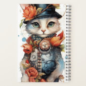 Steampunk-Kätzchen Katze Notizblock (Rückseite)