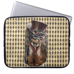 Steampunk-Kätzchen Laptopschutzhülle
