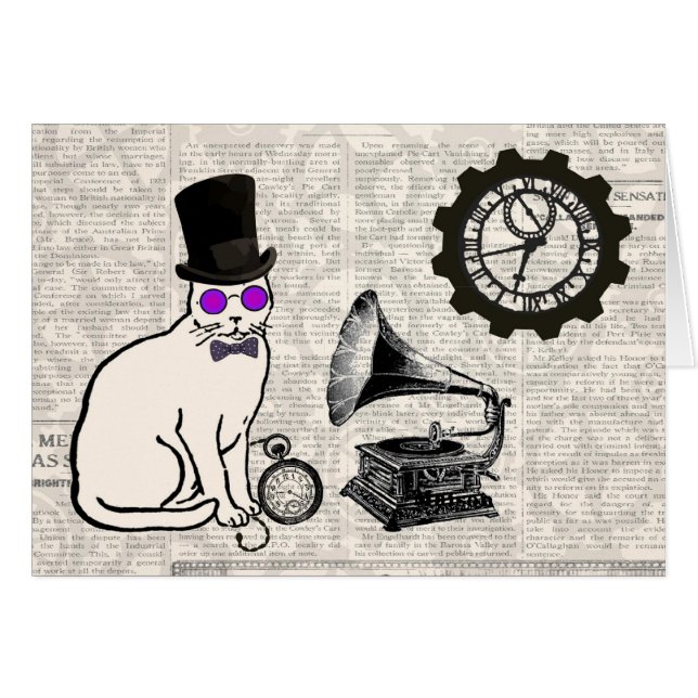 Steampunk Katze (Vorderseite (Horizontal))