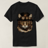 Steampunk-Katze 1 T-Shirt (Design vorne)