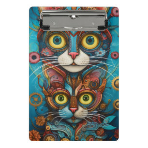 Steampunk Katze 21 von 21 Mini Klemmbrett