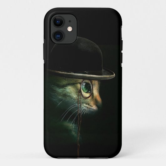 Steampunk Katze Case-Mate iPhone Hülle (Rückseite)