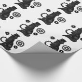 steampunk Katze eingewickeltes Papier Geschenkpapier (Ecke)