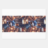 Steampunk-Katze, Hut, Schutzbrille und Bier - Deco Geschenkpapier Set (Vorderseite 3)