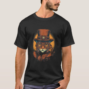 Steampunk-Katze Kätzchen Dampf-Punk Katze 1 T-Shirt