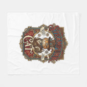 Steampunk-Katze Katze Steampunk Vintage Fleecedecke (Vorderseite (Horizontal))